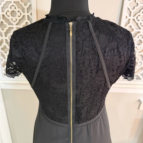 Chic Black Lace Maxi Dress - Picture 8 of 12